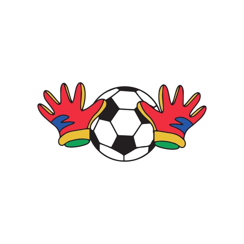 illustration with football theme in doodle style. illustration vector