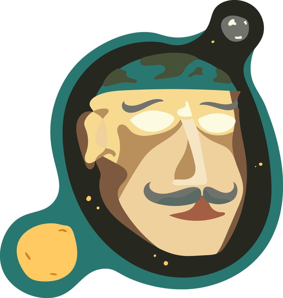 Men's head day and night vector