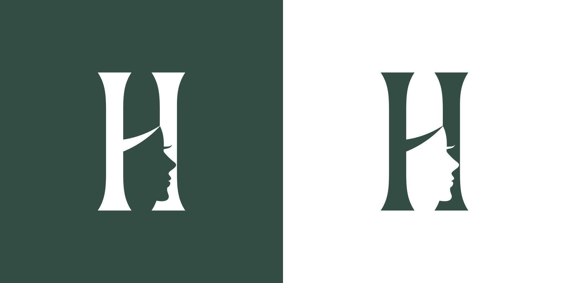Beauty logo with creative element style premium vector