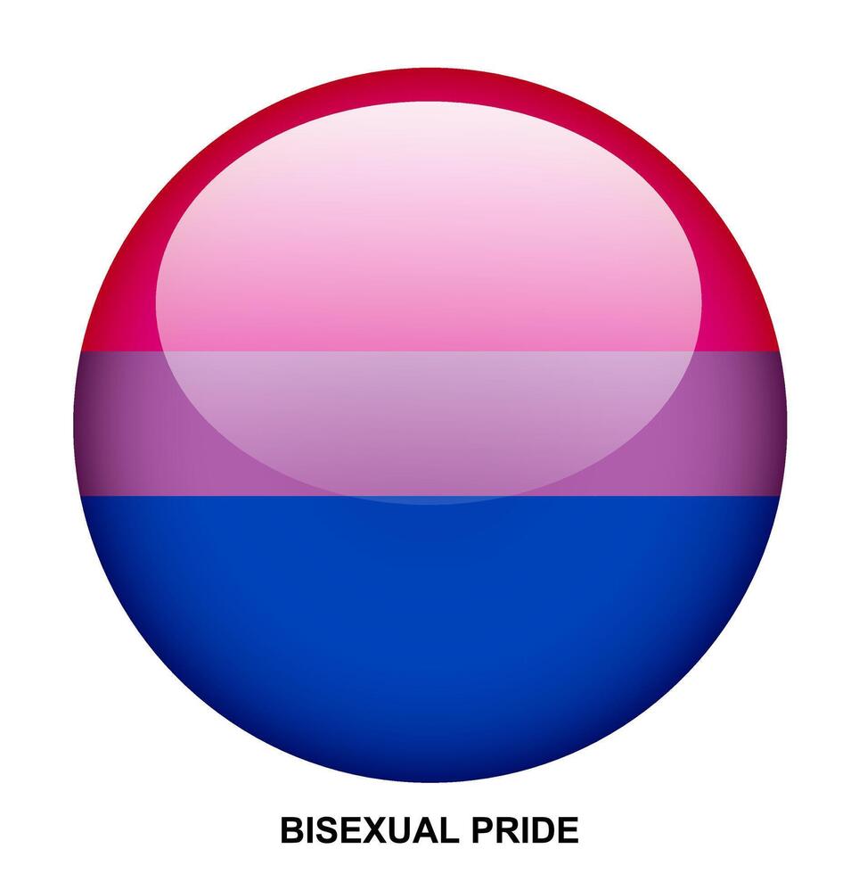 BISEXUAL PRIDE flag button on white background vector