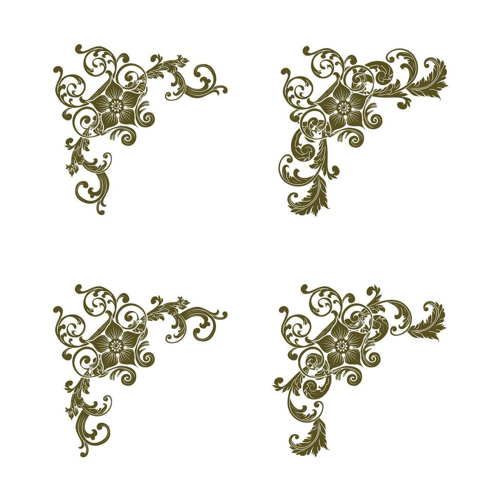 Classic Vitage Wedding Ornaments Frames Separator Elements Classic Vintage Wedding Invitation Hand Drawn vector