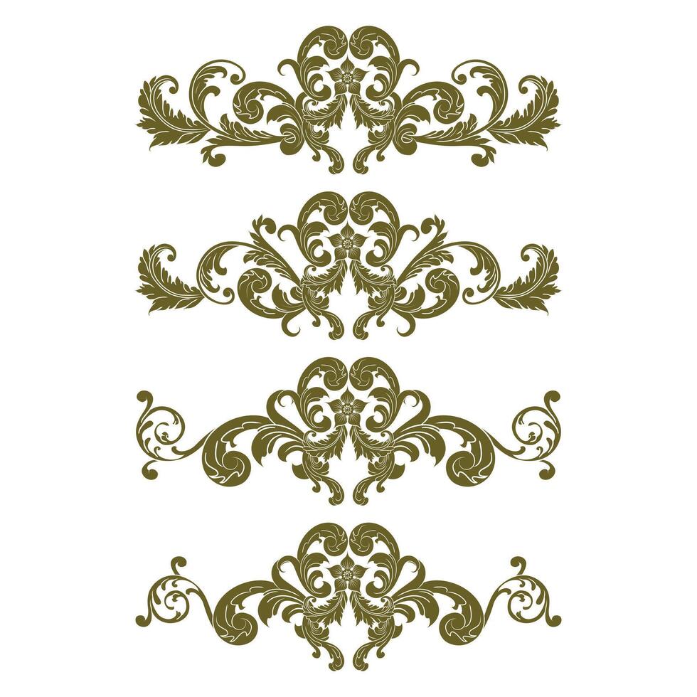Classic Vitage Wedding Ornaments Frames Separator Elements Classic Vintage Wedding Invitation Hand Drawn vector