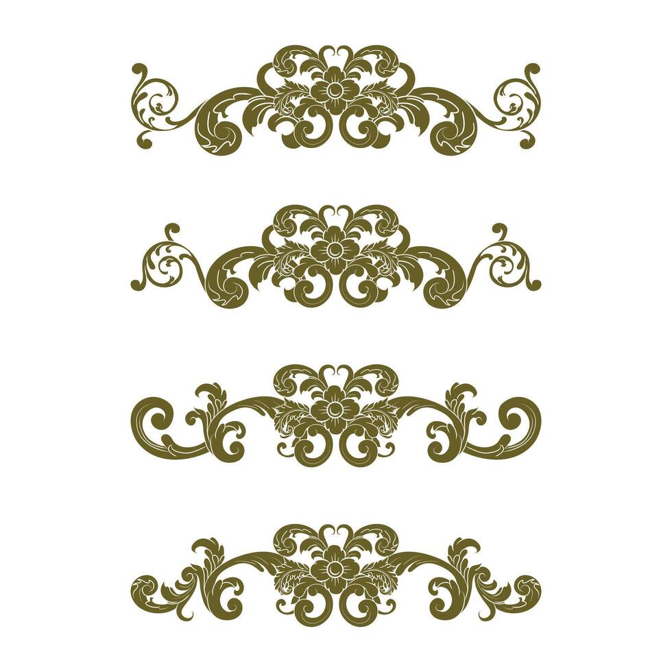 Classic Vitage Wedding Ornaments Frames Separator Elements Classic Vintage Wedding Invitation Hand Drawn vector