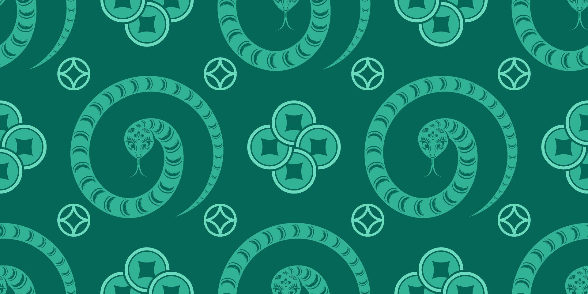 Seamless pattern happy chinese new year 2025 vector