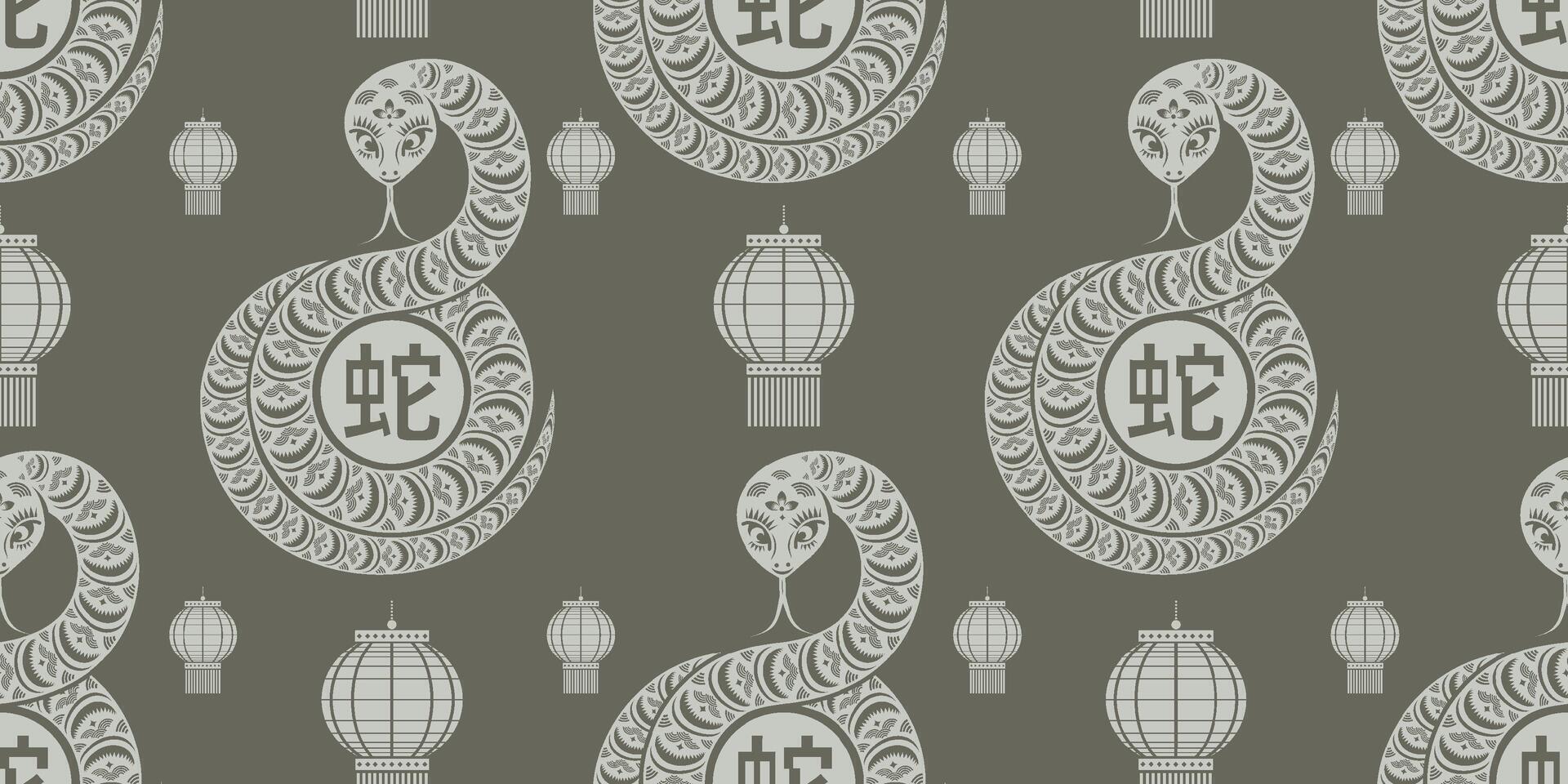 Seamless pattern happy chinese new year 2025 vector
