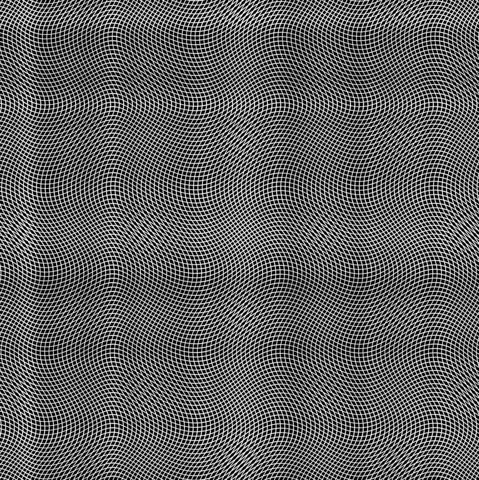 Abstract pattern in the form of white mesh fabric on a black background vector