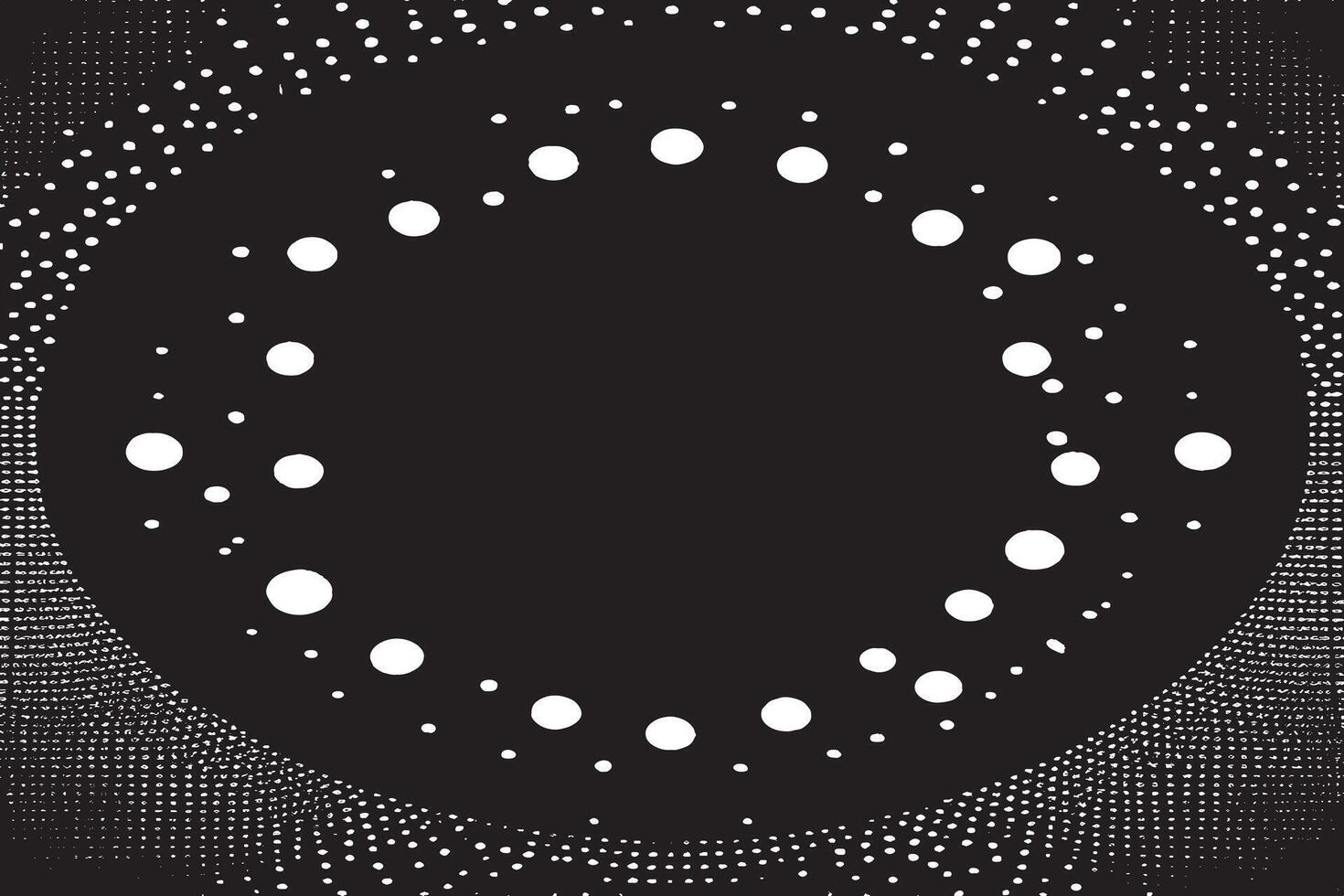 Linear Halftone Pattern with Circles and Speckles - Polka Dot Background vector