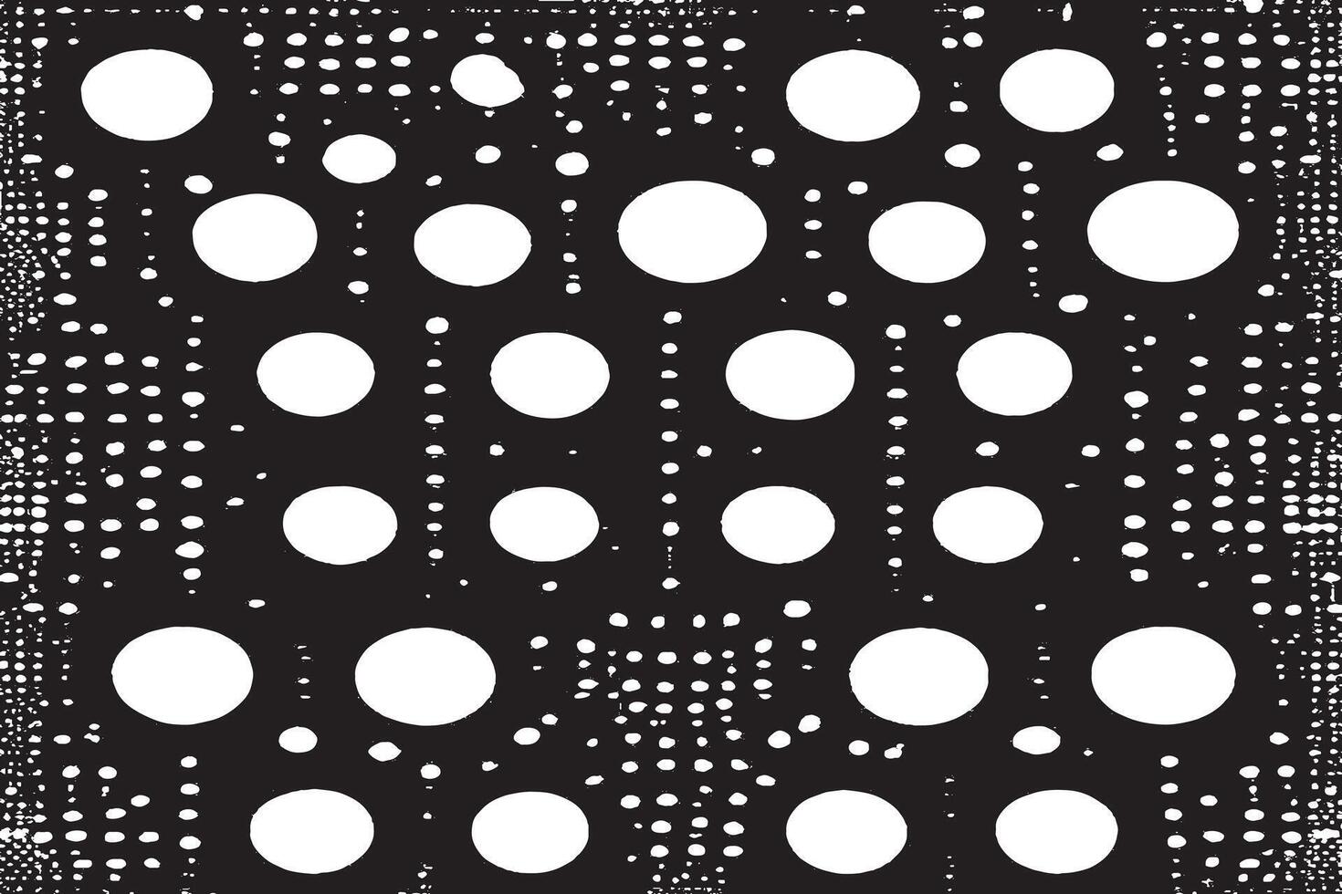 Linear Halftone Pattern with Circles and Speckles - Polka Dot Background vector