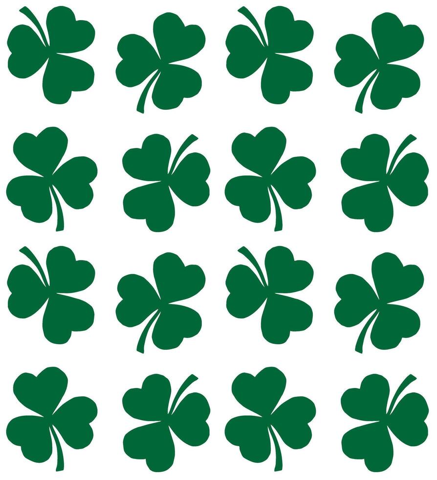 Seamless pattern of sketch clover vector