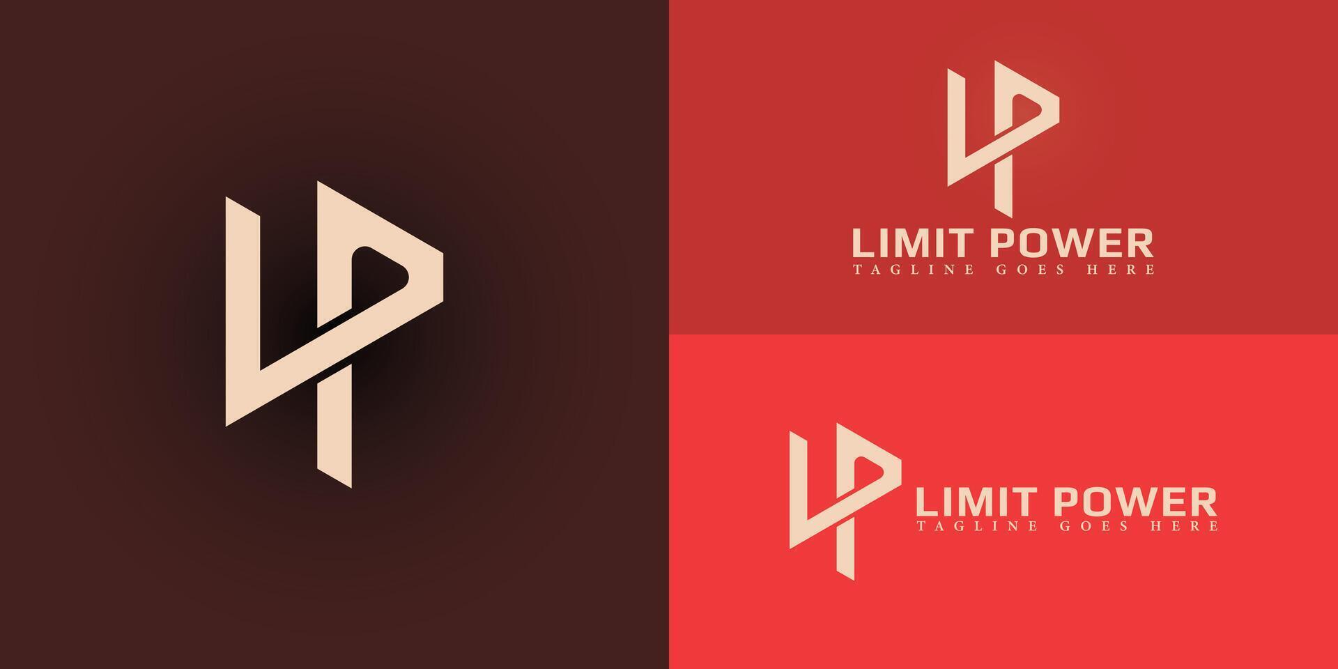 Abstract initial letters LP or PL logo in gold color isolated on multiple background colors. The logo is suitable for physical fitness business logo design illustration inspiration templates. vector