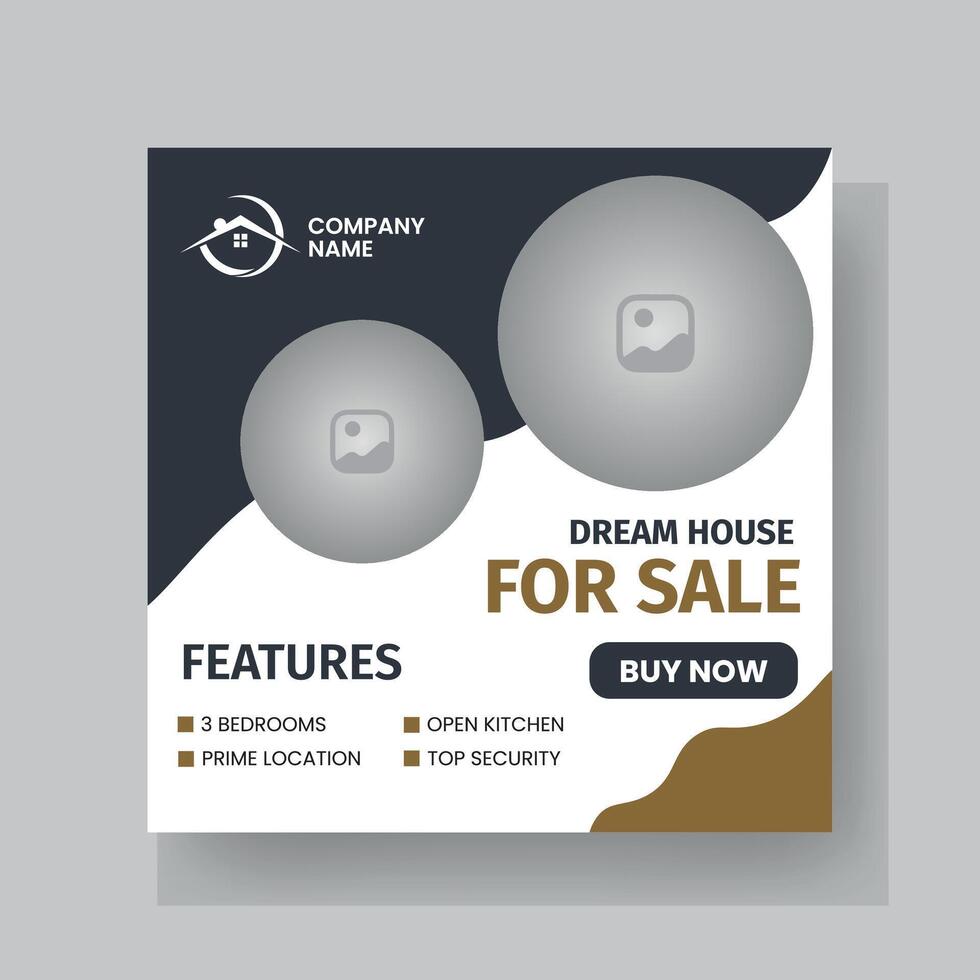 Modern Real state Home rent social media post Sale or carousel design template vector