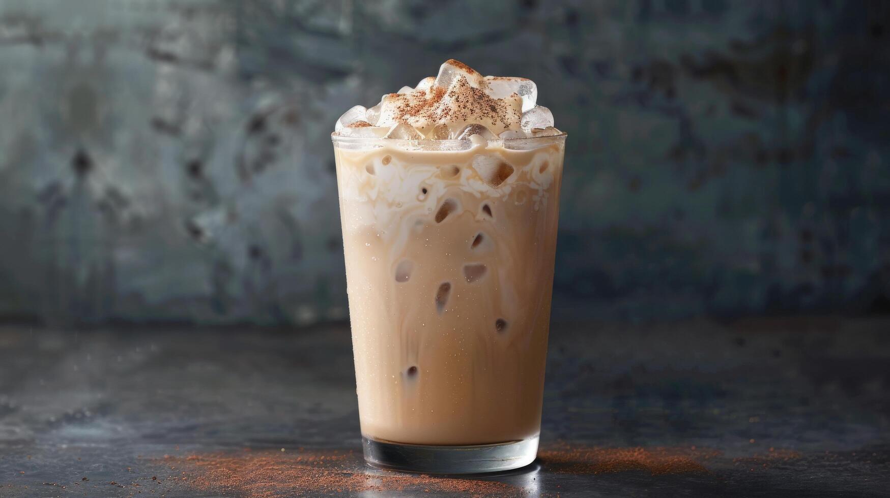 Frosty Iced Vanilla Chai Latte - Creamy Vanilla and Aromatic Chai Spices photo