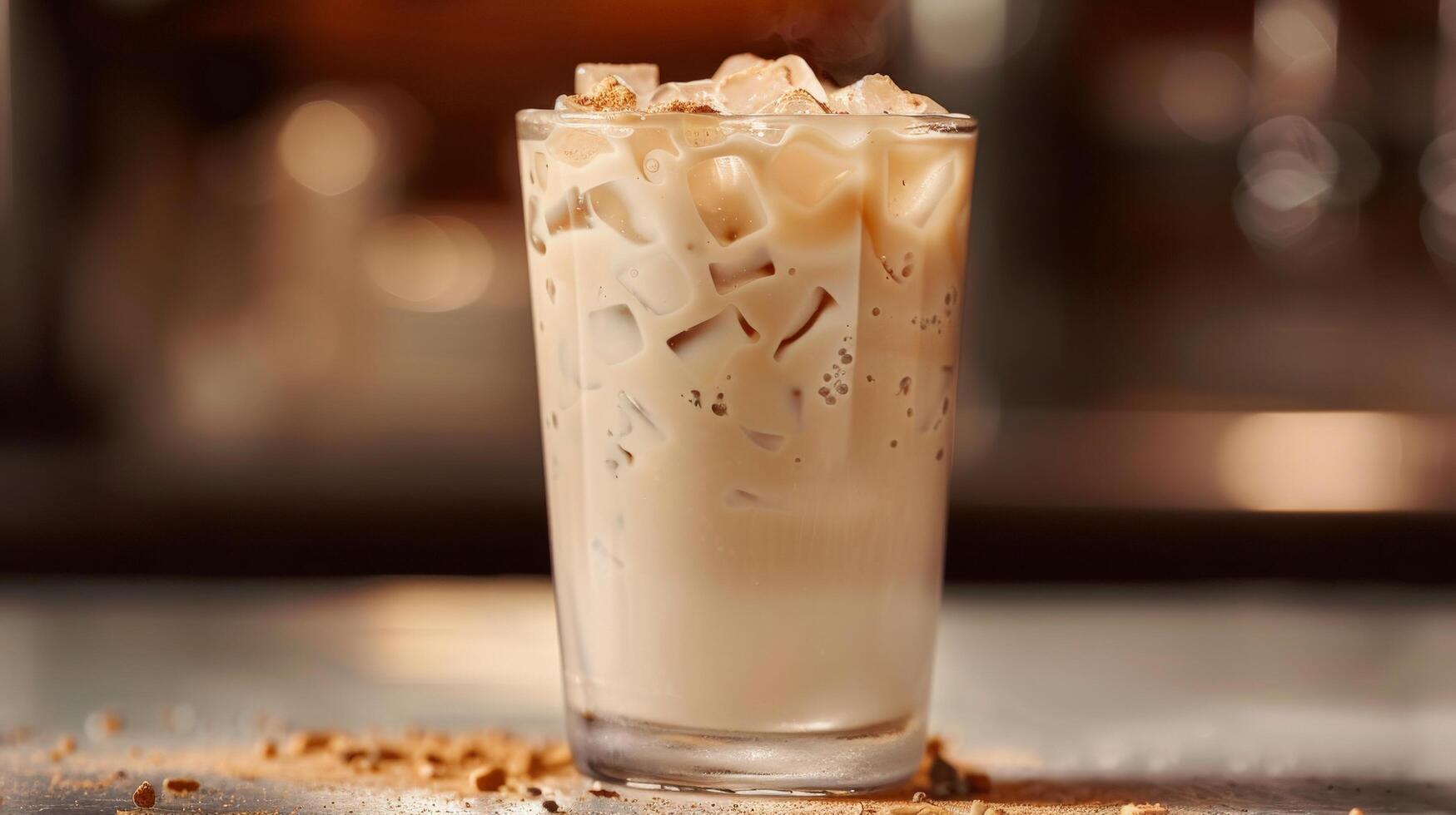 Frosty Iced Vanilla Chai Latte - Creamy Vanilla and Aromatic Chai Spices photo
