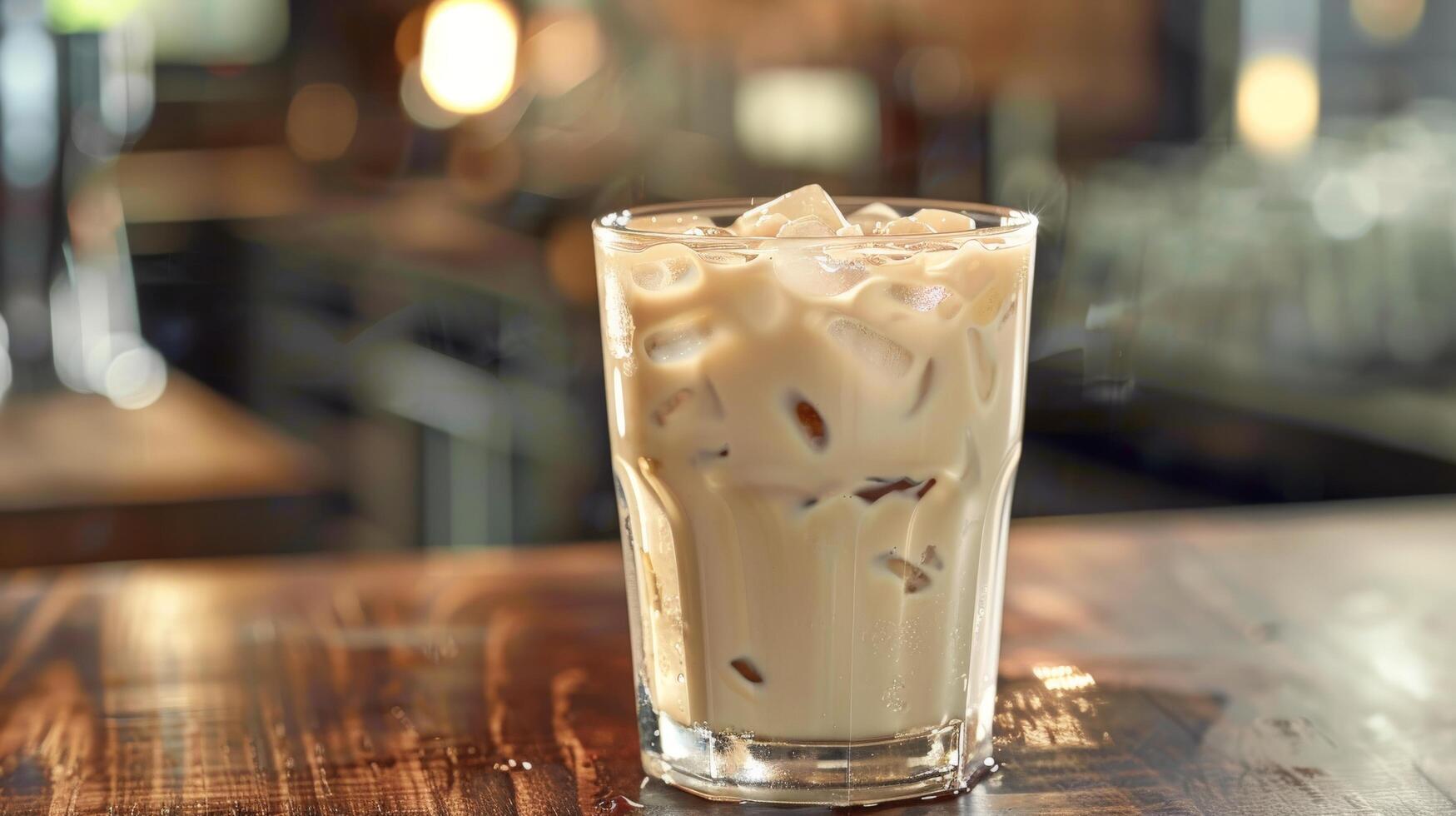 Frosty Iced Vanilla Chai Latte - Creamy Vanilla and Aromatic Chai Spices photo