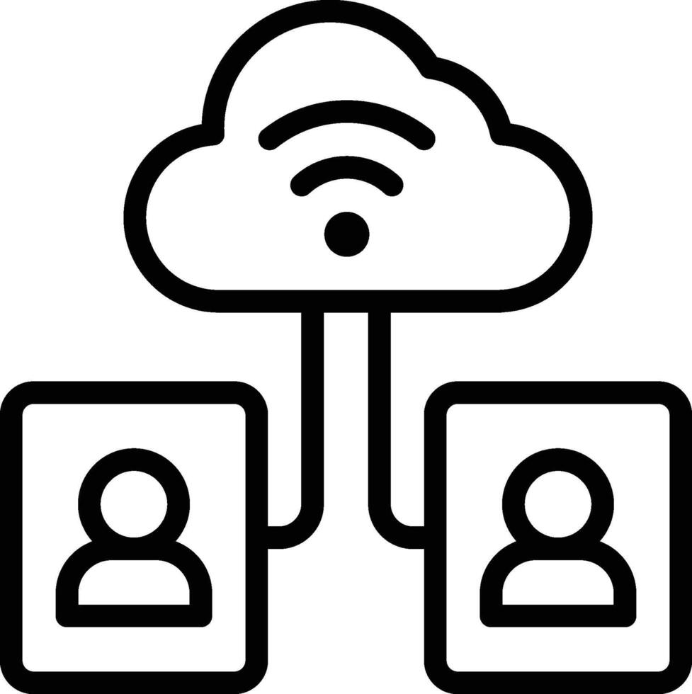 Cloud User Icon. User Cloud Icon vector