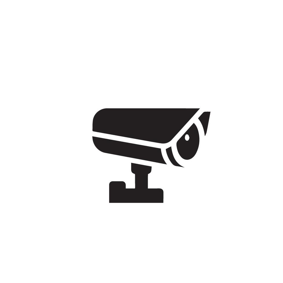 CC camera silhouette. CC TV camera logo, cc camera black icon. vector