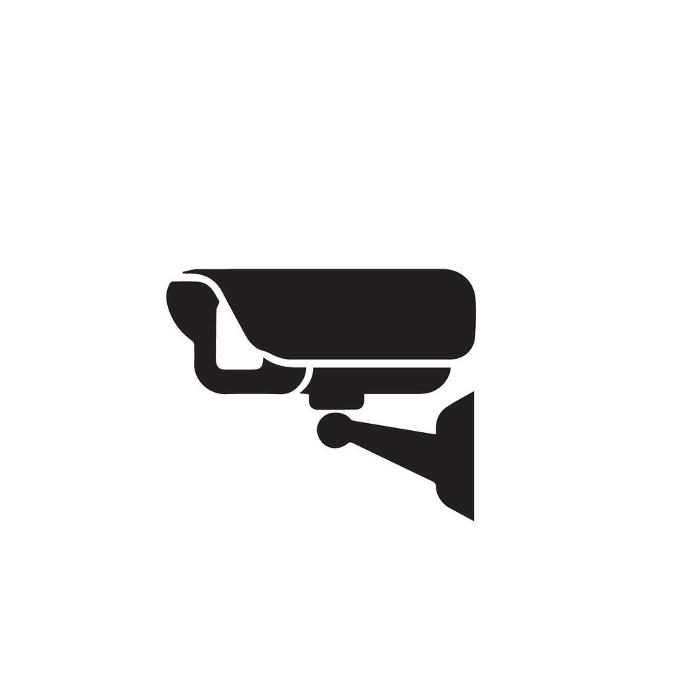 CC camera silhouette. CC TV camera logo, cc camera black icon. vector