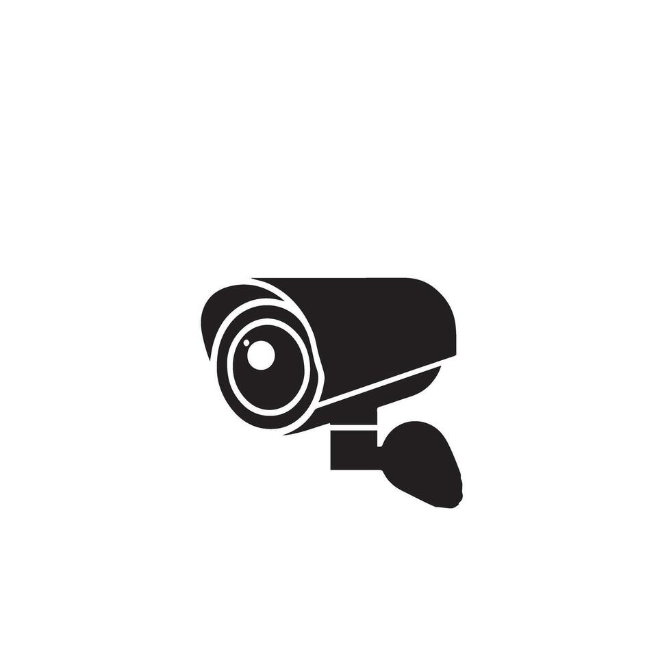 CC camera silhouette. CC TV camera logo, cc camera black icon. vector