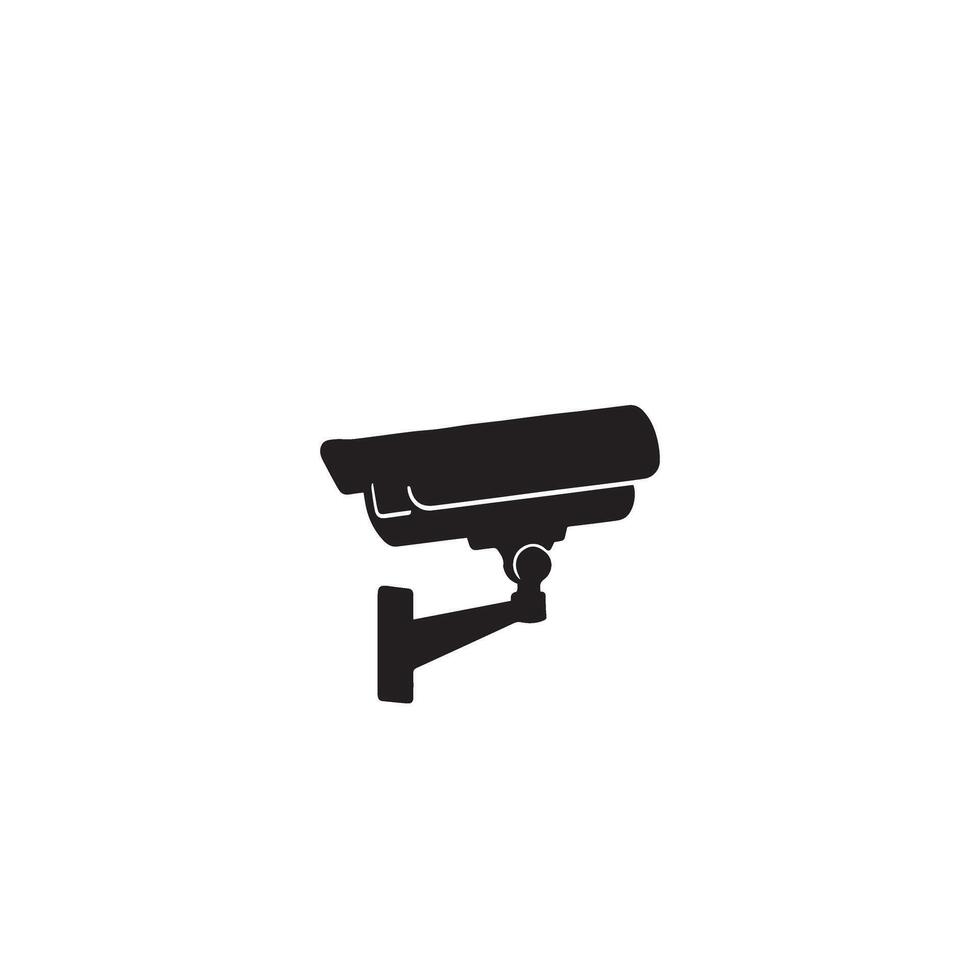 CC camera silhouette. CC TV camera logo, cc camera black icon. vector