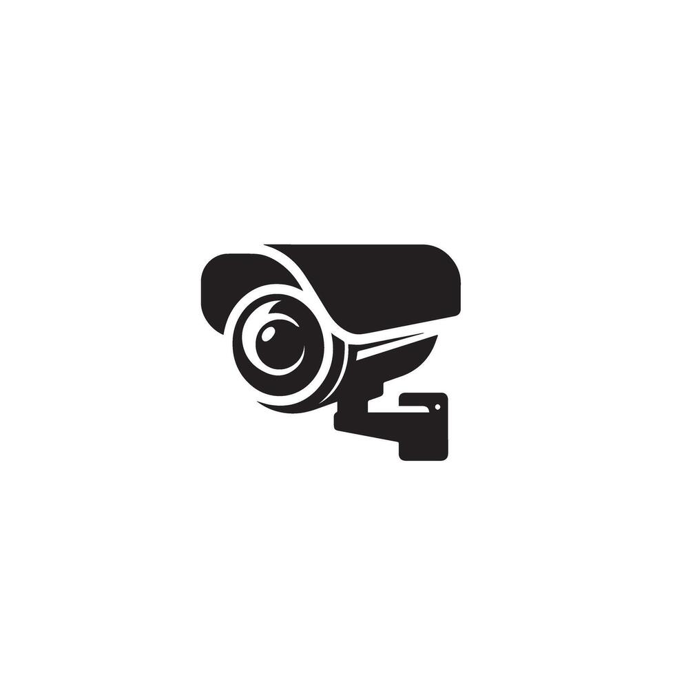 CC camera silhouette. CC TV camera logo, cc camera black icon. vector