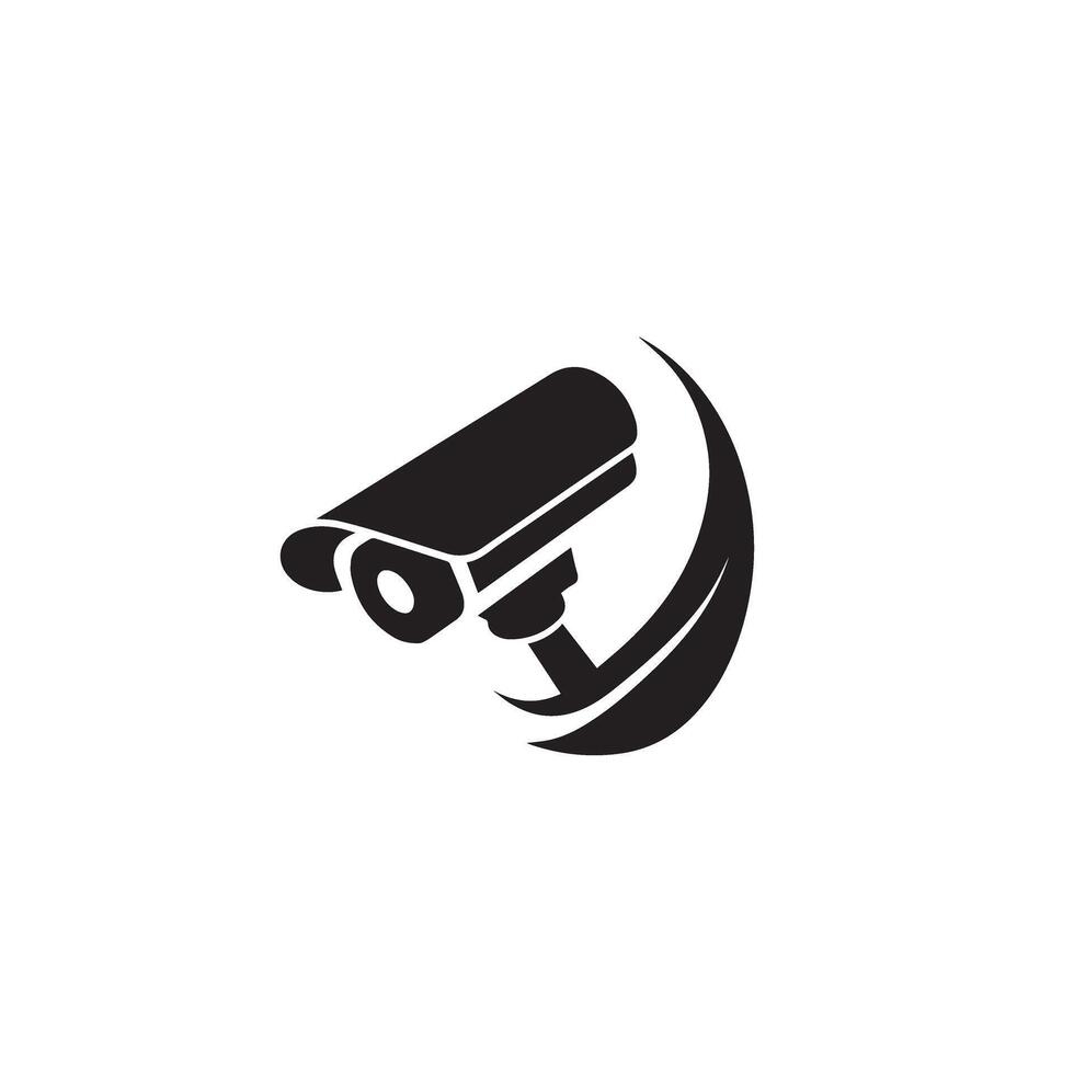 CC camera silhouette. CC TV camera logo, cc camera black icon. vector