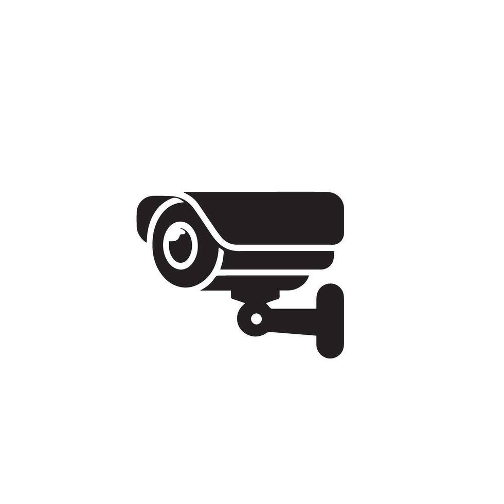 CC camera silhouette. CC TV camera logo, cc camera black icon. vector