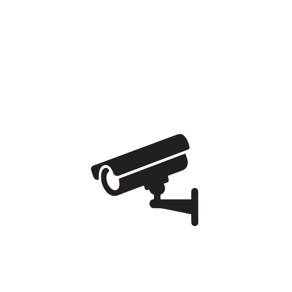CC camera silhouette. CC TV camera logo, cc camera black icon. vector