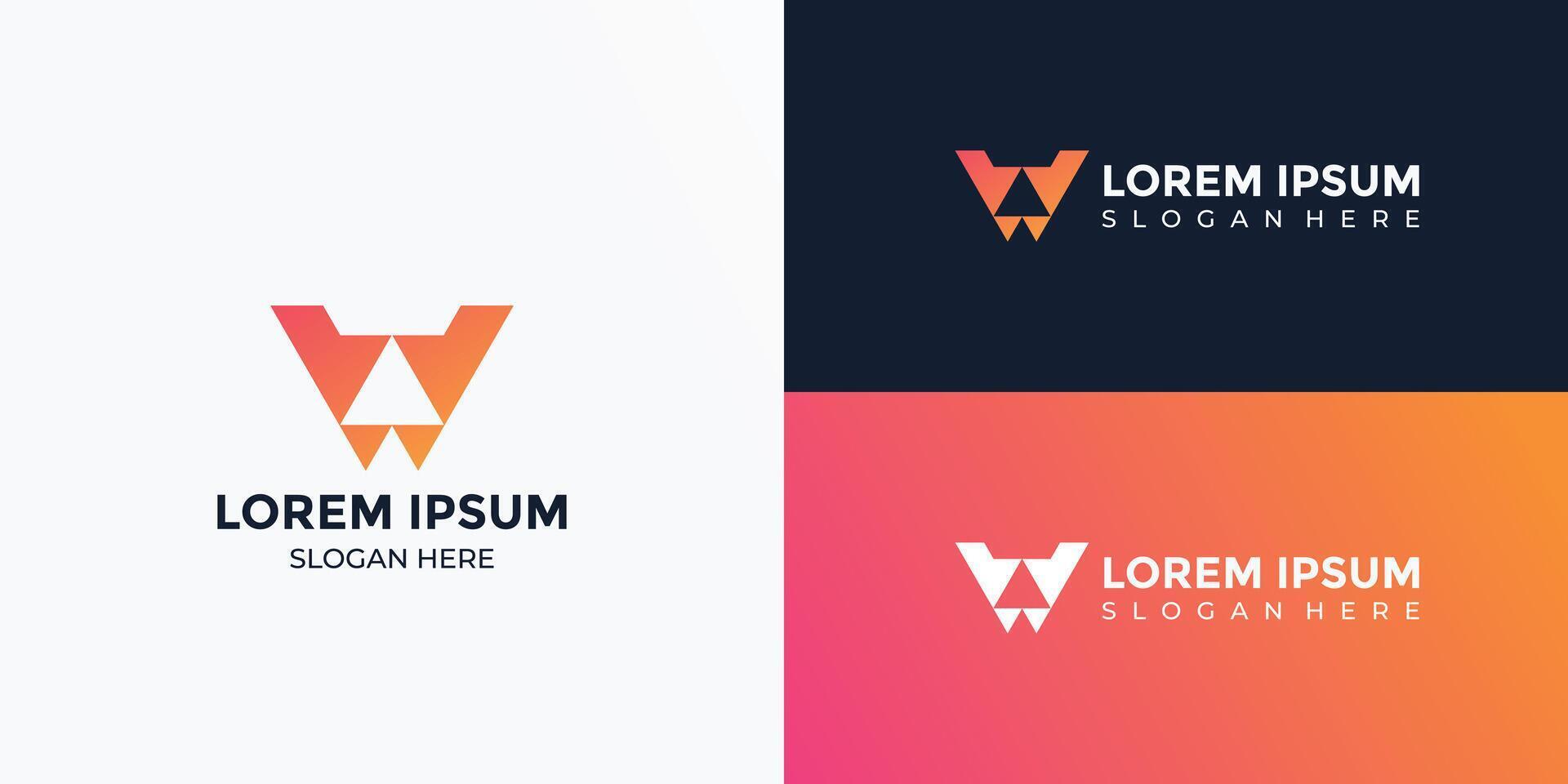 Monogram Letter W Logo Icon Design vector