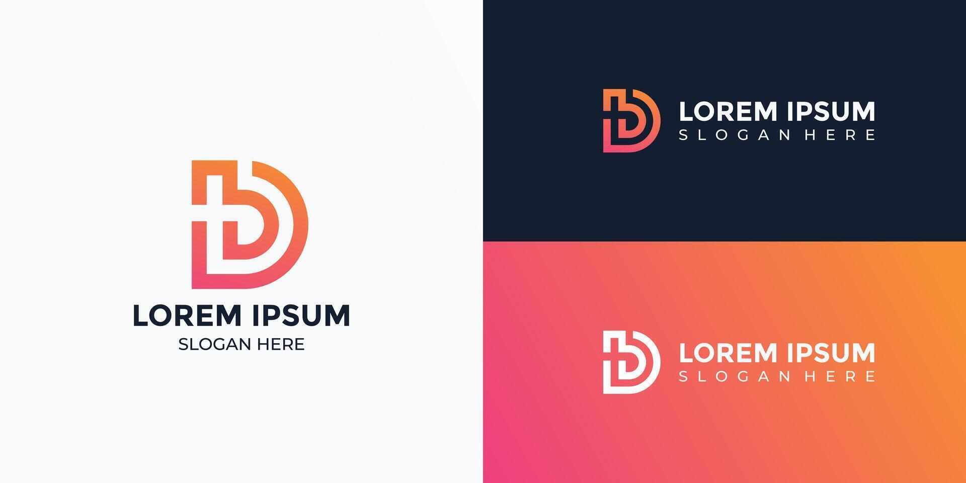 Monogram Letter D Logo Icon Design vector