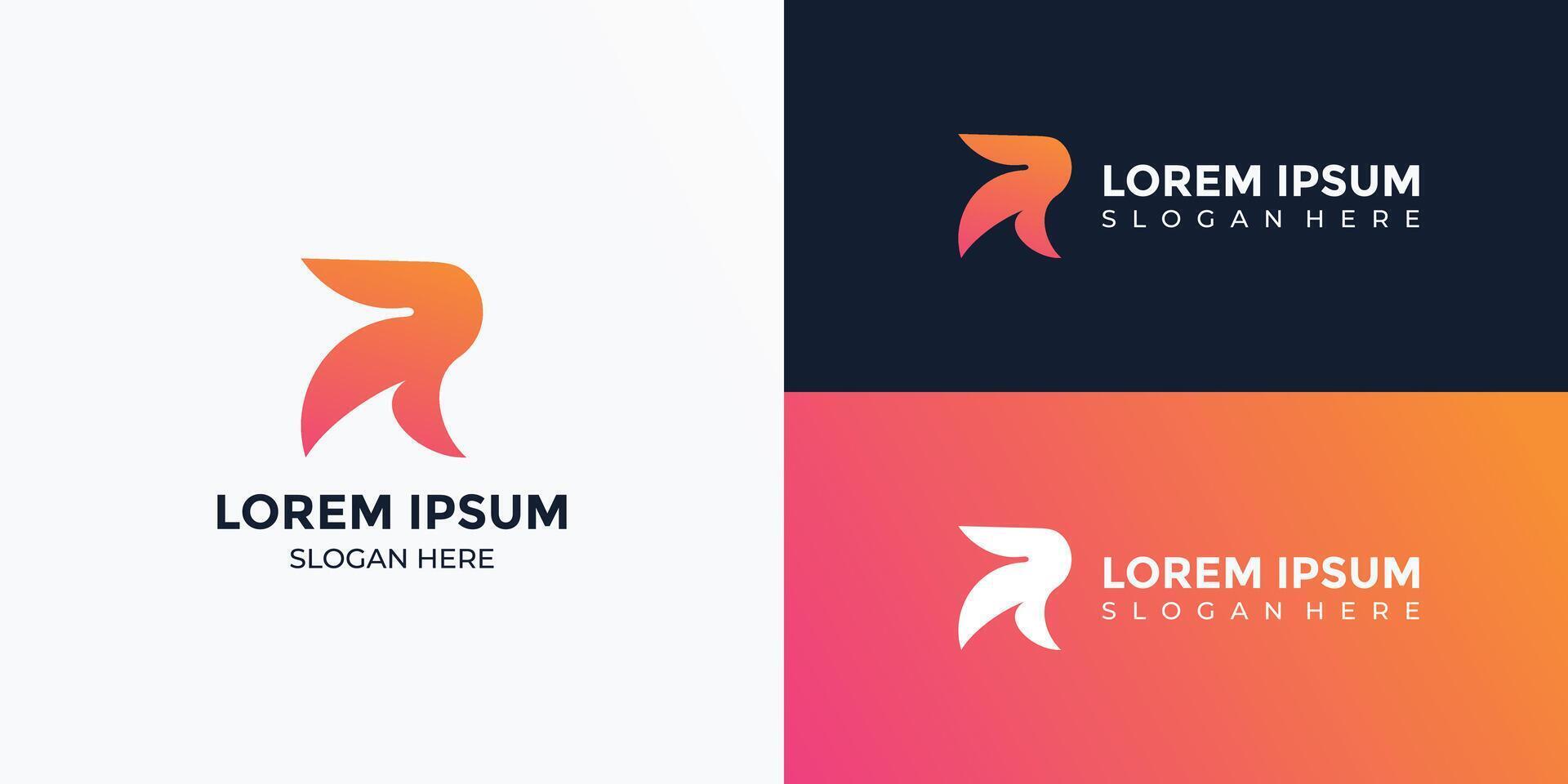 Monogram Letter R Logo Icon Design vector