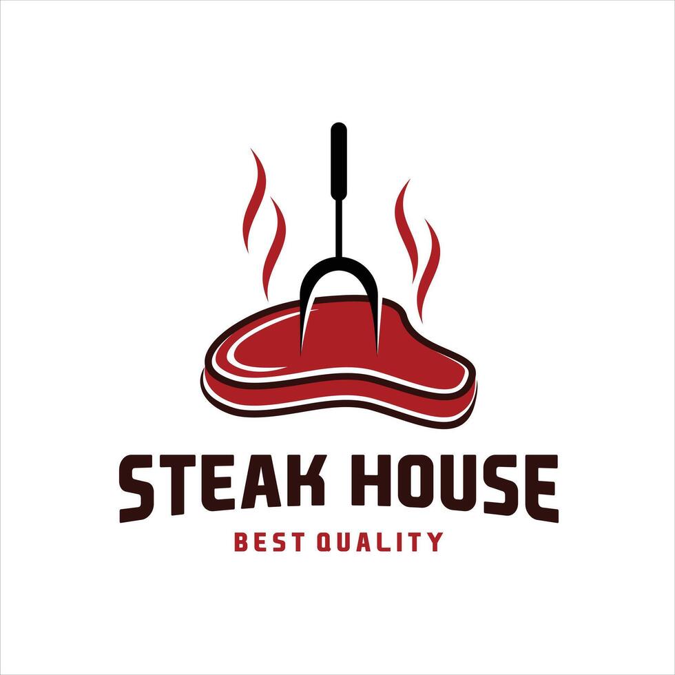 Steak House or Butcher Shop Vintage Typography Labels, Emblems, Logo Templates. vector