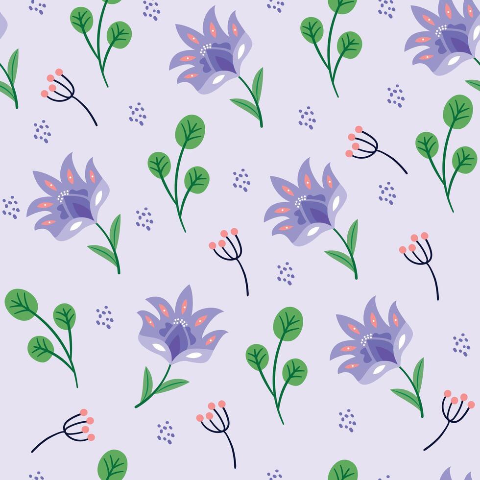 Seamless flower pattern design . Floral print for fabric. vector