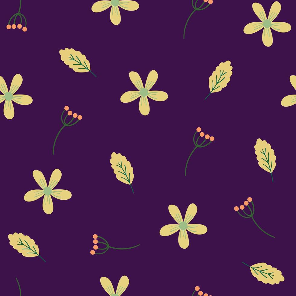 Seamless flower pattern design . Floral print for fabric. vector