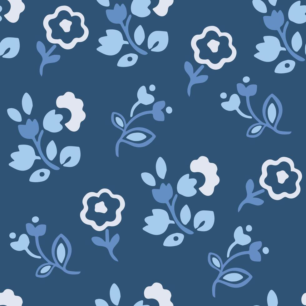 Seamless flower pattern design . Floral print for fabric. vector