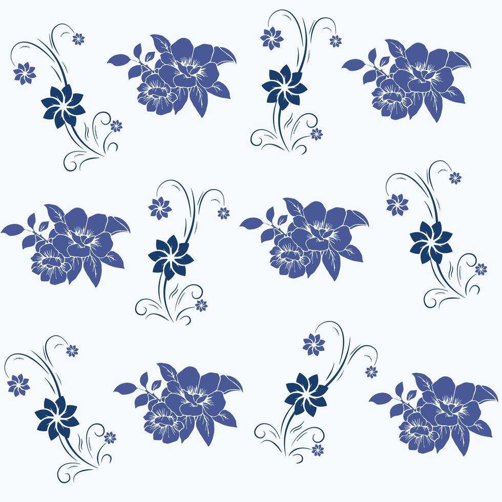 Seamless flower pattern design . Floral print for fabric. vector