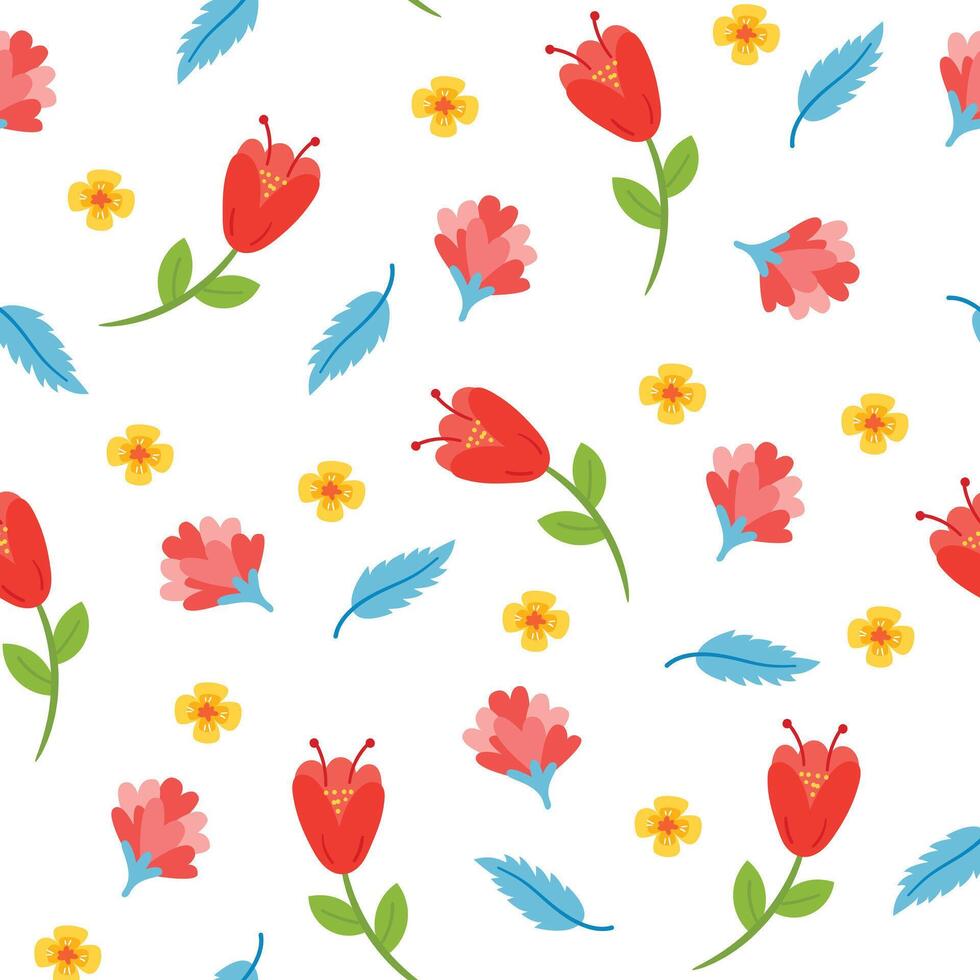 Seamless flower pattern design . Floral print for fabric. vector