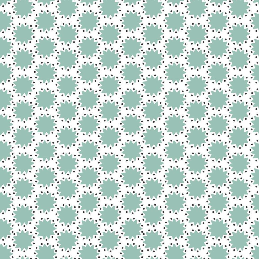 Seamless pattern with simple geometric shapes. Scandinavian abstract background in pastel green vector