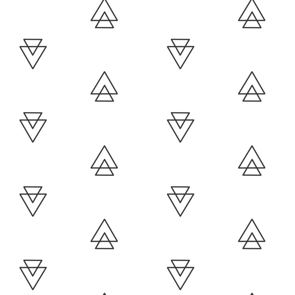 Seamless pattern with simple geometric shapes. Monochrome abstract backgrounds vector