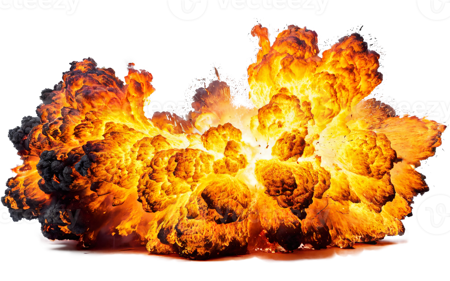 fiery explosions, transparent background png