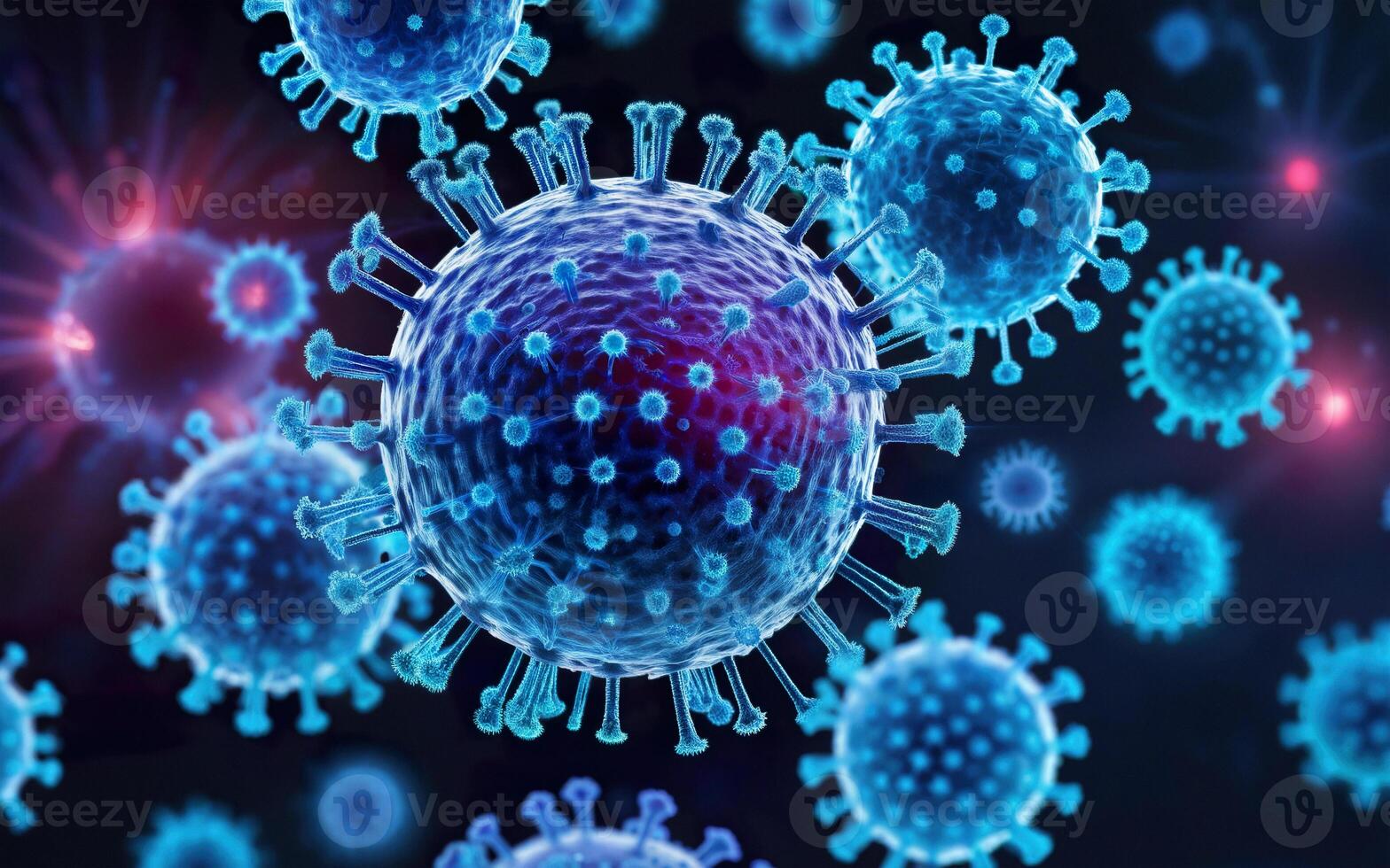 rotavirus, virus molecules, microscopic view, viral infection outbreak close-up photo