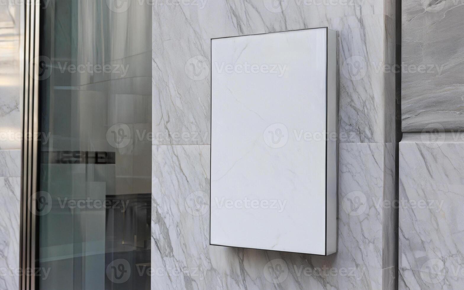 Blank signboard mockup for organization name photo