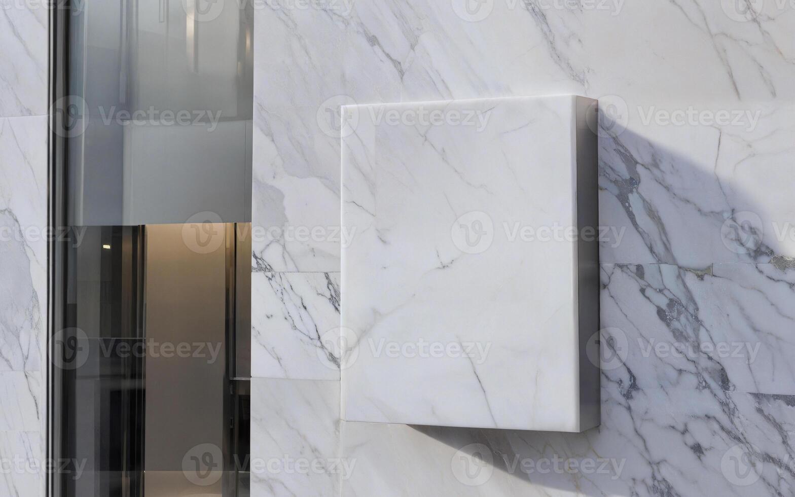 Blank signboard mockup for organization name photo