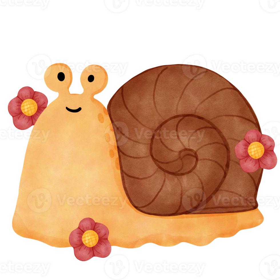Cute snail character png