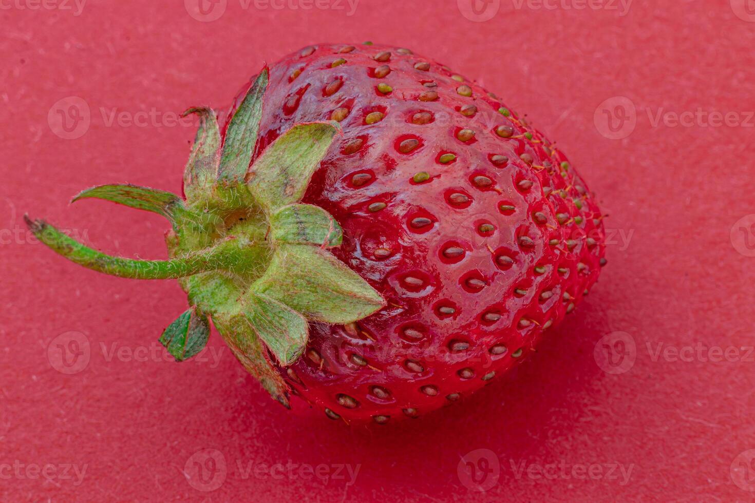 Ripe red delicious strawberries macro shooting several pieces and single photo