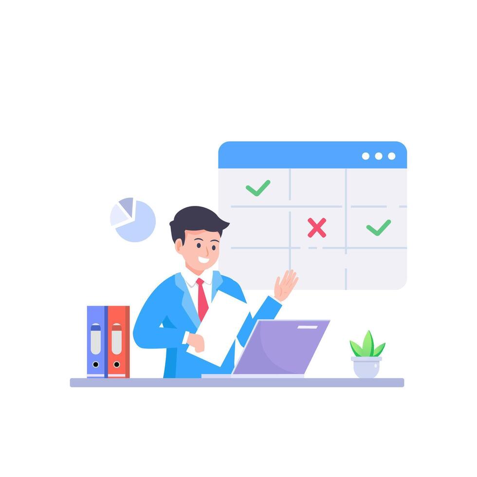 Planning schedule and calendar concept. vector