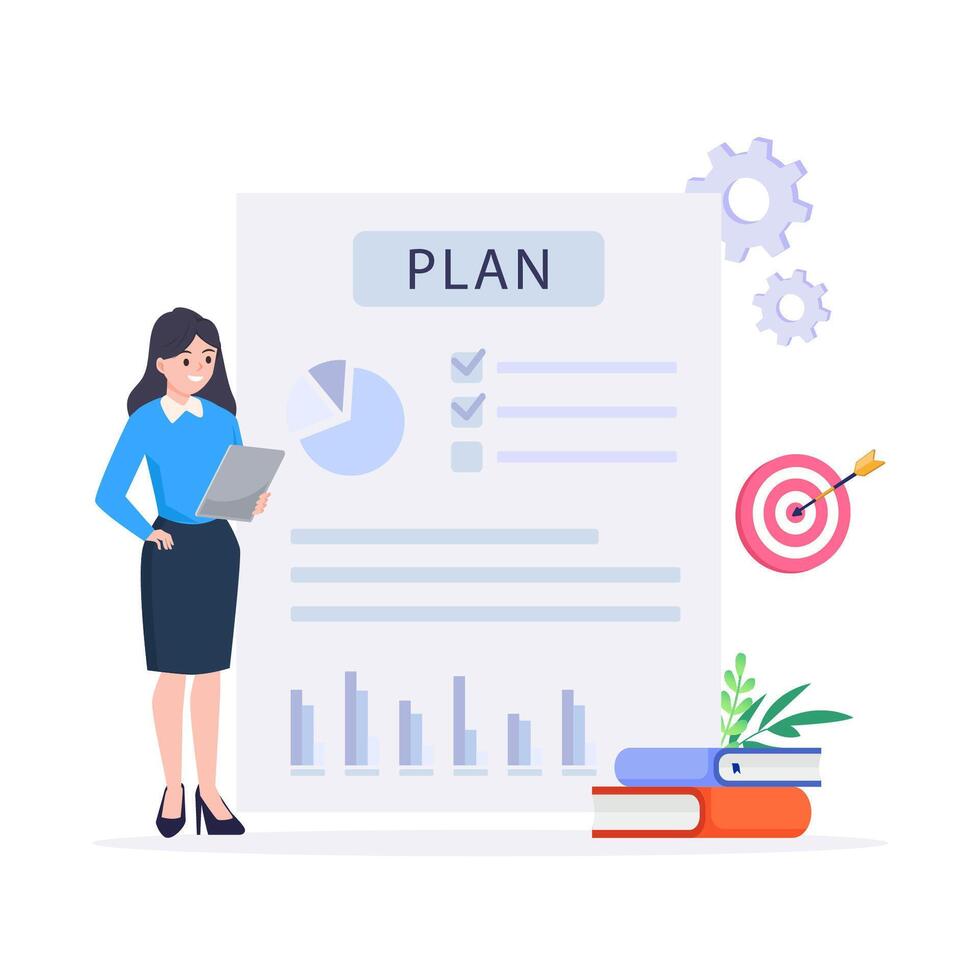 Planning schedule and calendar concept. vector