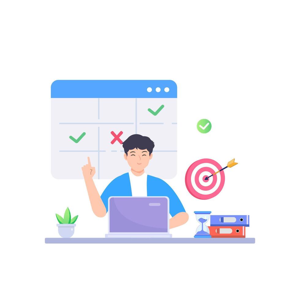 Planning schedule and calendar concept. vector
