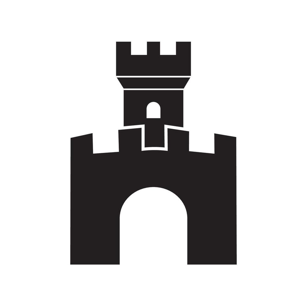 fortress icon illustration design template vector