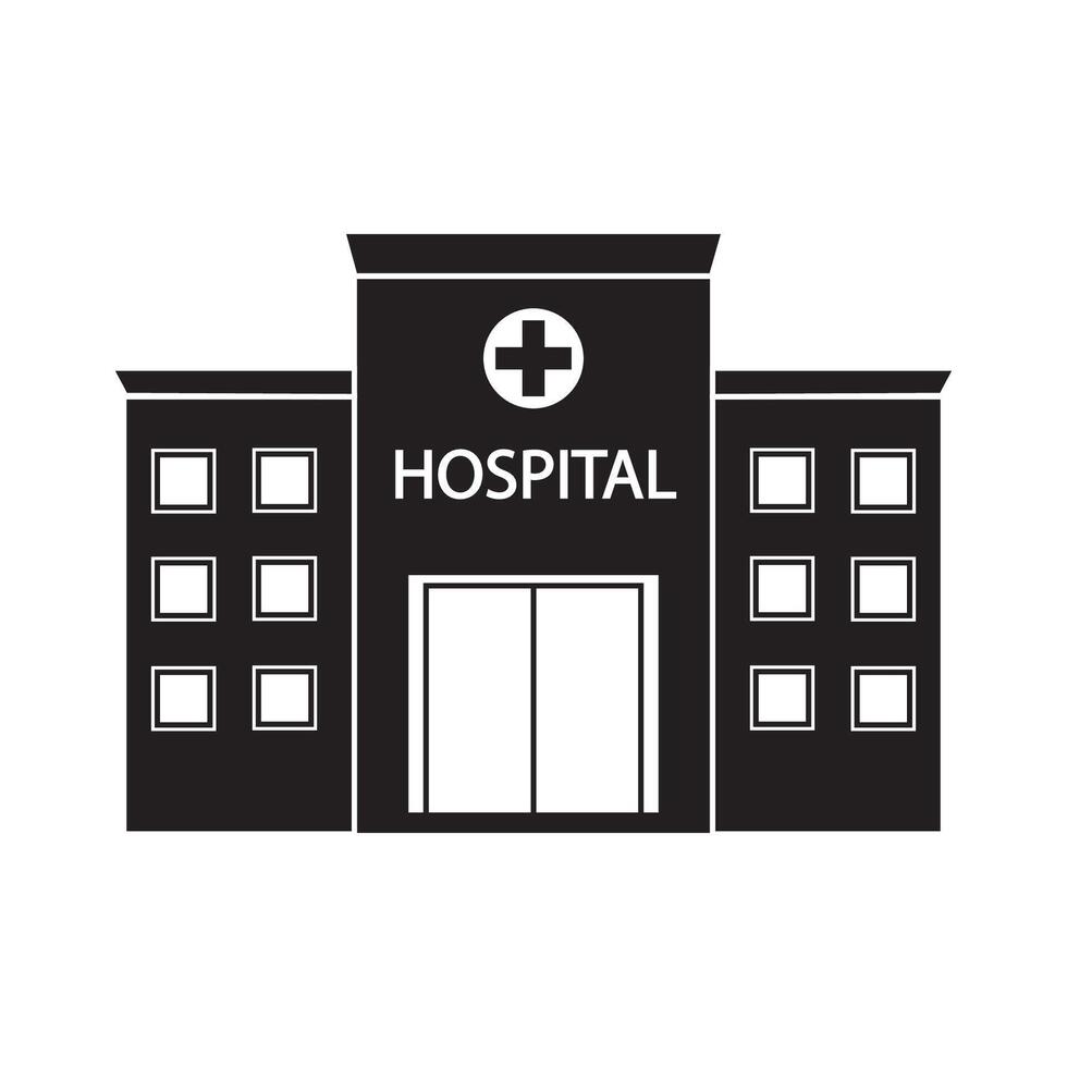 Hospital icon illustration design template vector