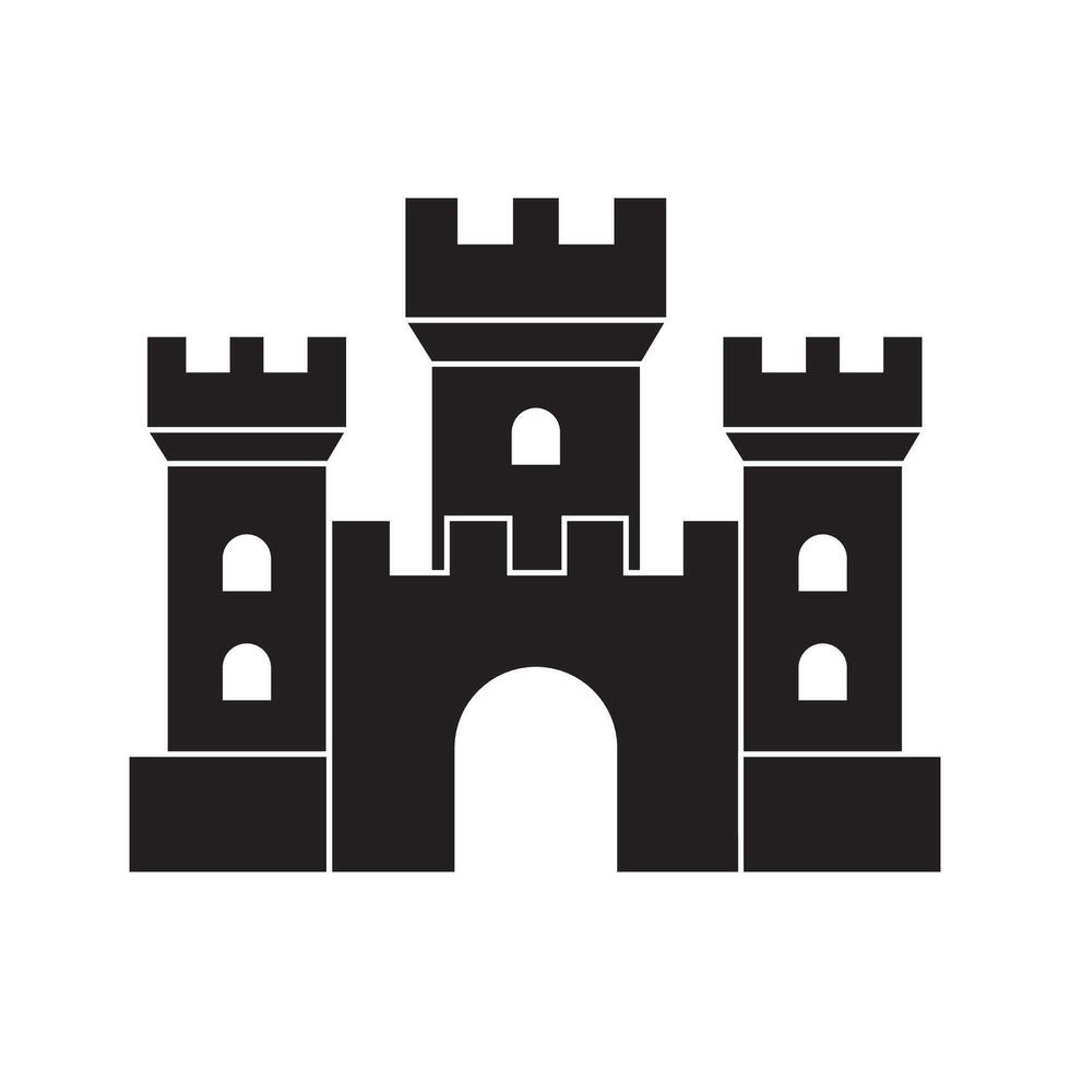 fortress icon illustration design template vector